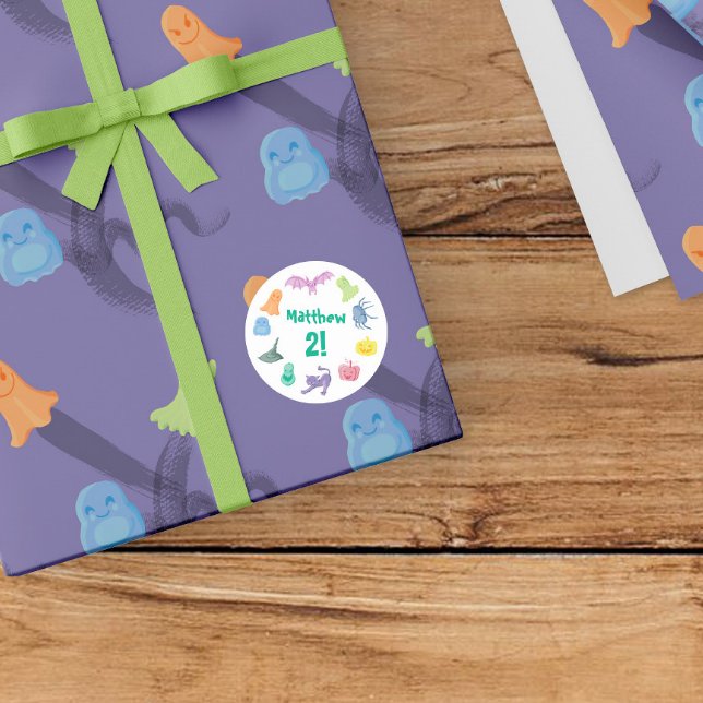 Adesivo Festa de aniversário de Halloween (Criador carregado)