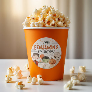 Adesivo Festa de aniversário de Halloween assustadora