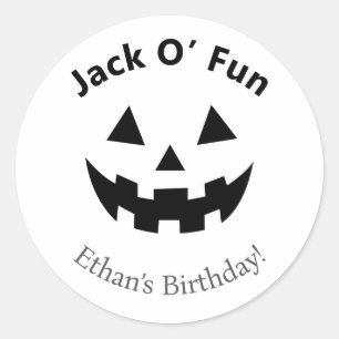 Adesivo Festa de Aniversário de Halloween Jack O’ Fun Ab