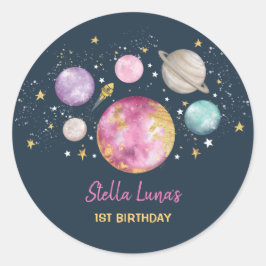 Adesivo Festa de aniversario de meninas de Espaço Exterior