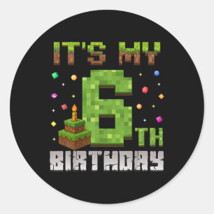 Adesivo Festa de Aniversário de Menino É Meu 6º Aniversári
