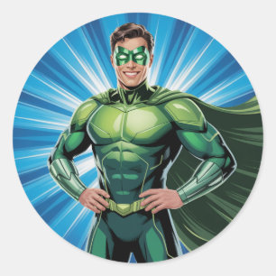 Adesivo Festa de Aniversário de Meninos Super-Herói Verde