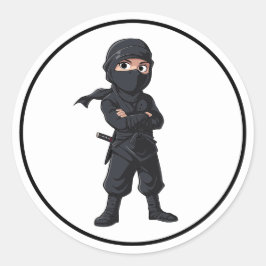 Adesivo Festa de aniversário de Ninja Warrior Boys