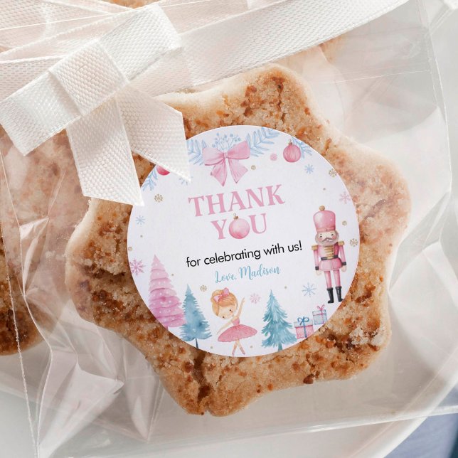 Adesivo Festa de aniversário De Nutcracker Obrigado A Favo (Criador carregado)