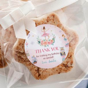 Adesivo Festa de aniversário De Nutcracker Obrigado A Favo