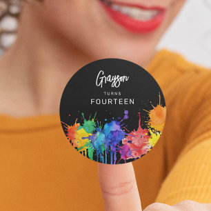 Adesivo Festa de Aniversário de Paintball