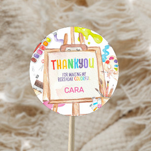 Adesivo Festa de aniversário de pintura de arte