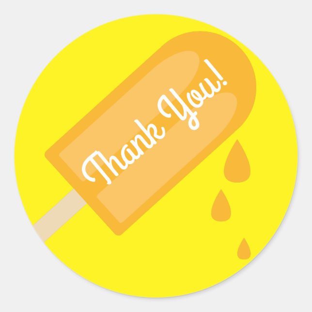 Adesivo Festa de aniversário de Popsicle Kid (Frente)