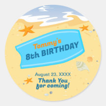 Festa de aniversário de praia divertida do garoto 