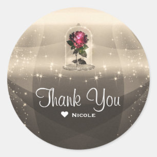 Adesivo Festa de aniversário de Rosa vermelha Magnética En