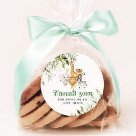 Adesivo Festa de aniversário de safari em aquarela neutra