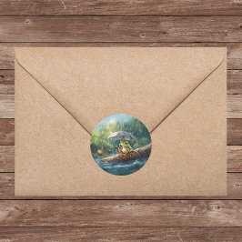 Adesivo Festa de aniversário de Sapo de Cottagecore da Mad