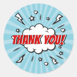 Adesivo Festa de aniversário de super-heróis graças a você