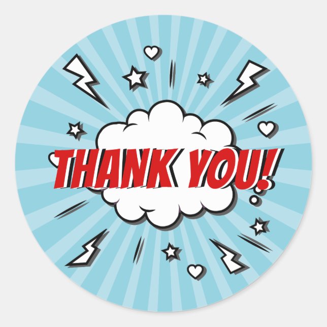 Adesivo Festa de aniversário de super-heróis graças a você (Frente)