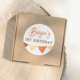 Adesivo Festa de aniversário do Boho Coletor de Cores