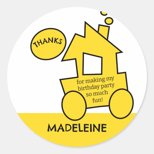 Adesivo Festa de aniversário do comboio (Frente)