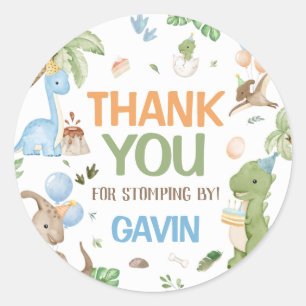 Adesivo Festa de aniversário do Dinossauro Cuta Jurássico