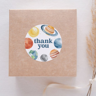 Adesivo Festa de aniversário do Espaço Exterior da Aquarel