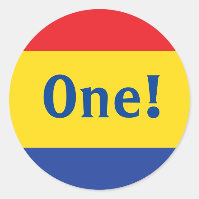 Adesivo Festa de aniversário do garoto de cores primárias (Frente)