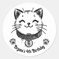 Festa de Aniversário do Gatinho da Gata Preta