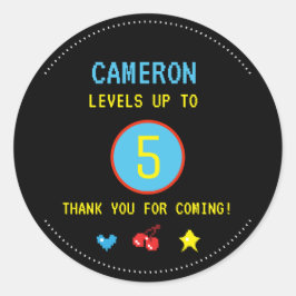 Adesivo Festa de aniversário do jogador de vídeo digital O