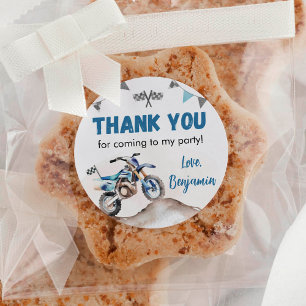 Adesivo Festa de Aniversário do Menino da Moto Azul na Lam