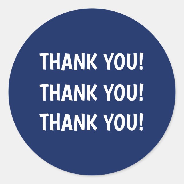 Adesivo Festa de aniversário do miúdo Azul Obrigado (Frente)