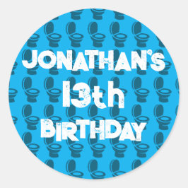 Adesivo Festa de aniversário do Skibidi Toilet