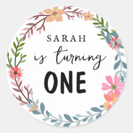 Adesivo Festa de aniversário do tema Floral