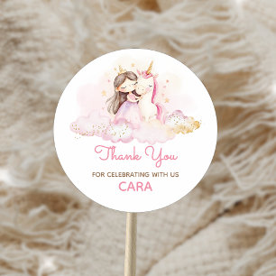 Adesivo Festa de Aniversário do Unicórnio do Dia Mágico 