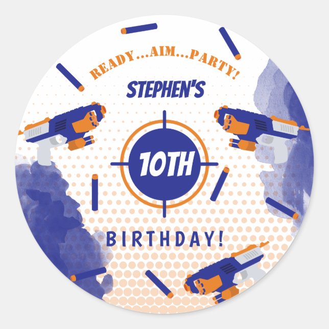 Adesivo Festa de aniversário dos Rapazes da Batalha de Dar (Frente)