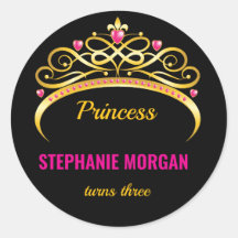 Festa de aniversário Dourada Princesa Rosa Moderna