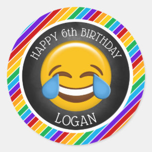 Adesivo Festa de aniversário Emoji Cute