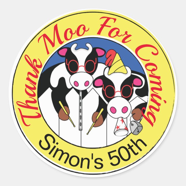 Adesivo Festa de aniversário engraçada dos músicos (Frente)