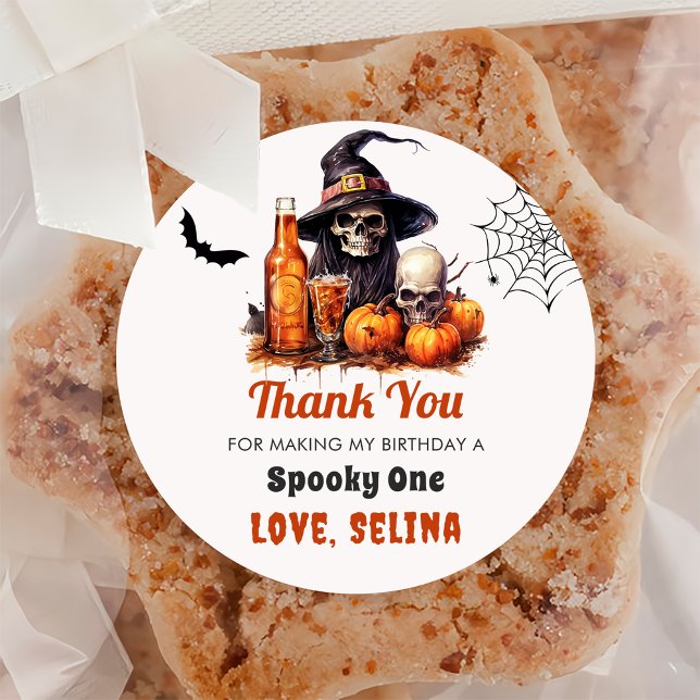 Adesivo Festa de aniversário Fantasma Cuta de Halloween Sp (Criador carregado)