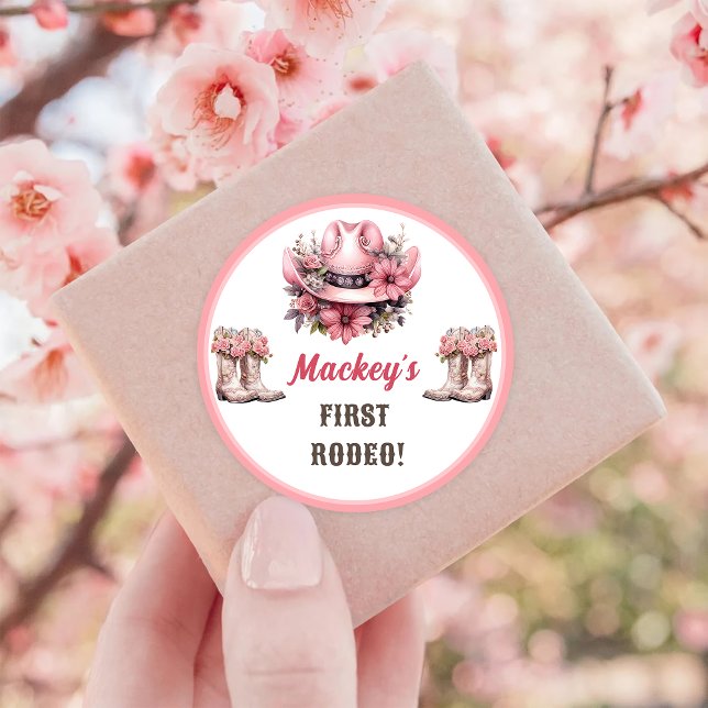 Adesivo Festa de aniversário Floral de Cowgirl da Rússia O (Criador carregado)