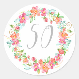 Adesivo Festa de aniversário floral moderno e caprichoso