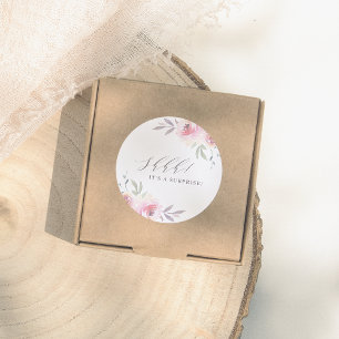 Adesivo Festa de aniversário floral pintada elegante da