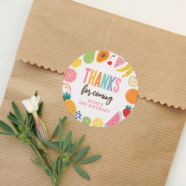 Adesivo Festa de aniversário fruta (Criador carregado)