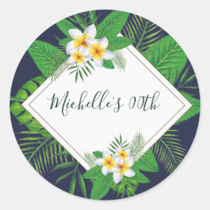 Adesivo Festa de aniversário Havaiana Aloha Luau