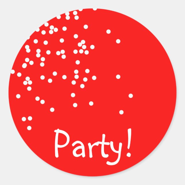 Adesivo Festa de aniversário infantil colorida (Frente)