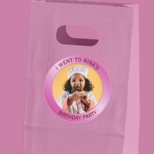 Adesivo Festa de Aniversário Infantil Convidados Rosa