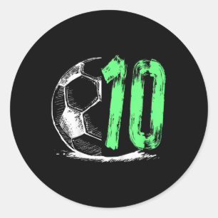 Adesivo Festa de aniversário infantil de futebol de 10 ano