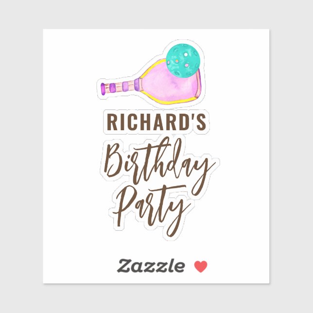 Adesivo Festa de aniversário Luminosa do Tema de Aquarela (Folha)