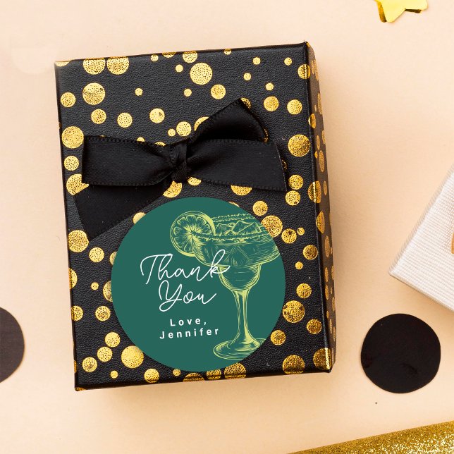 Adesivo Festa de aniversário Margarita Fiesta Verde Modern (Criador carregado)