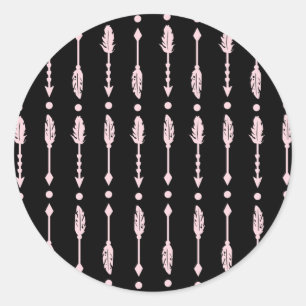 Adesivo Festa de Aniversário Meninas Pink & Black Arrows W