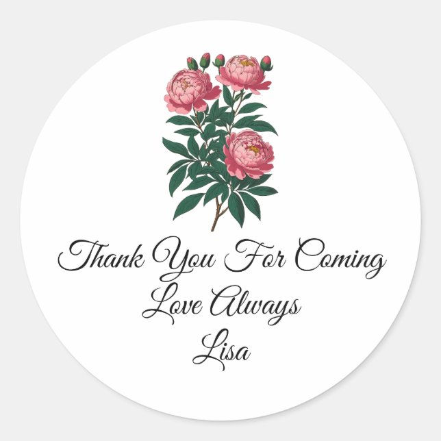 Adesivo Festa de Aniversário Obrigado  (Frente)