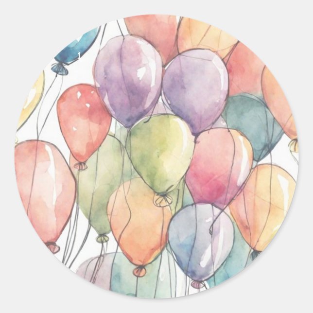 Adesivo Festa de aniversário para cima e para fora (Frente)