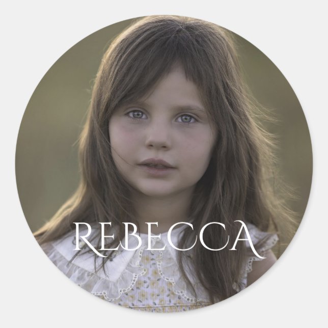 Adesivo Festa de aniversário personalizada de fotografia (Frente)