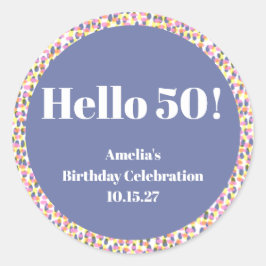 Adesivo Festa de aniversário Personalizada de Ponto de Aqu